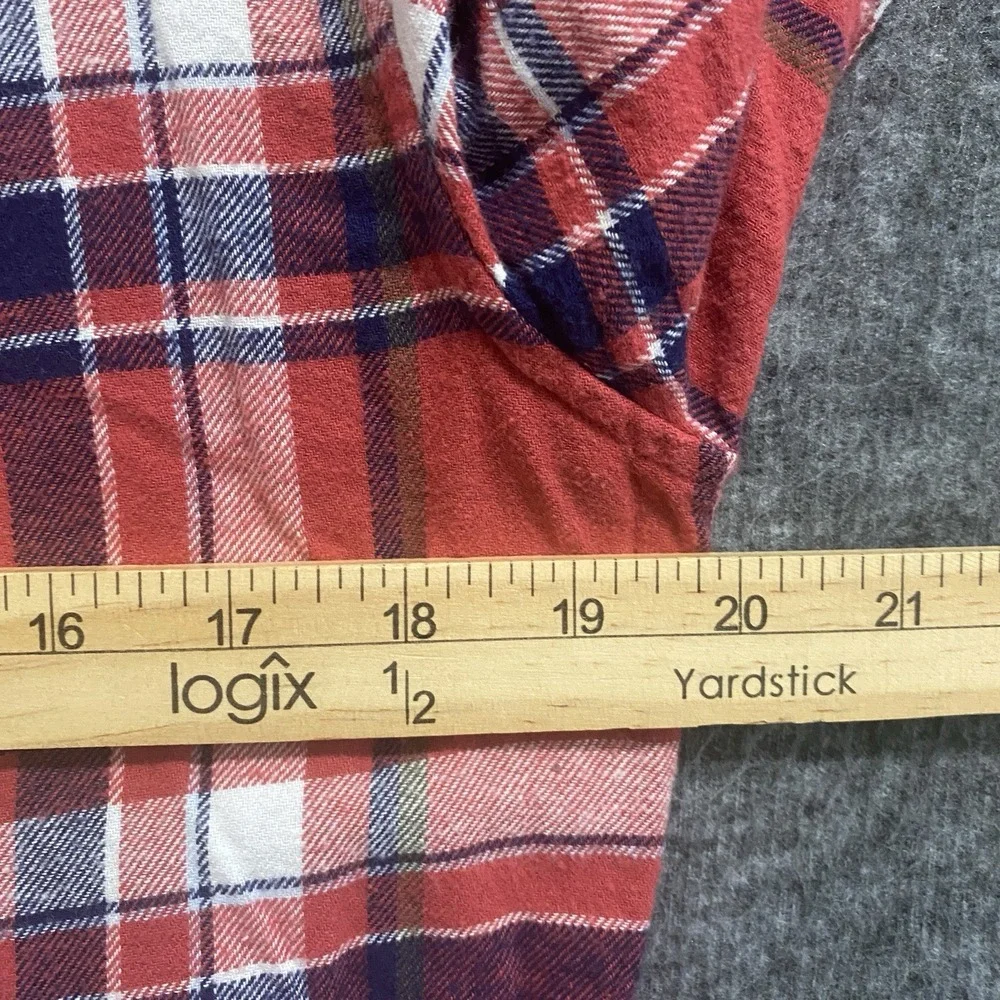 NEW J Crew Flannel‎ Shirt Mens XS Red Plaid Long Sleeve Button Up Work Outdoor